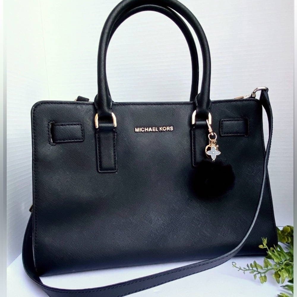 Michael Kors Med Tote Bag Black Safiano Leather - Picture 1 of 9